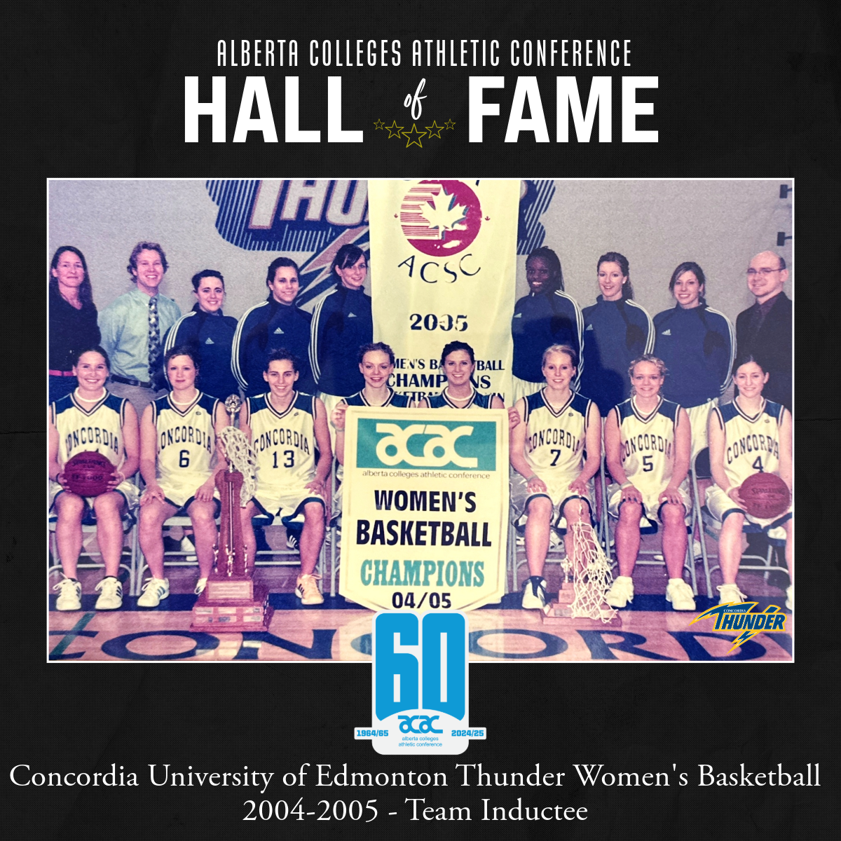 ACAC Hall of Fame Team Inductee: Concordia University of Edmonton ThundeR Women's Basketball Team