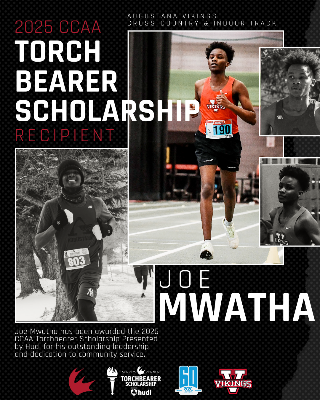 University of Alberta - Augustana’s Joe Mwatha Named 2025 CCAA Torchbearer Presented by Hudl